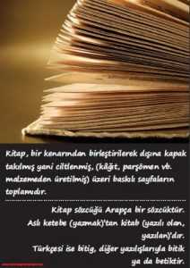 kitap nedir