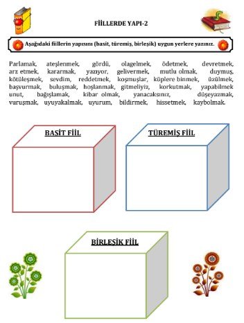 fiillerde yapı-2 çalışma kağıdı