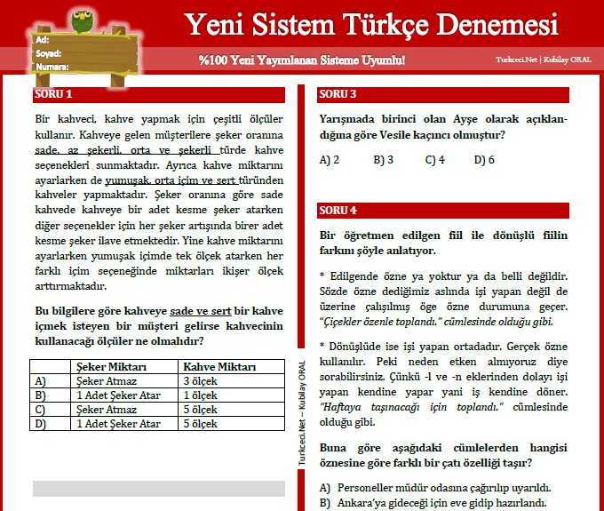 8. Sınıf Yeni Sistem Denemesi – Video Çözümlü!