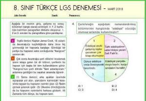 türkçe lgs denemesi 2