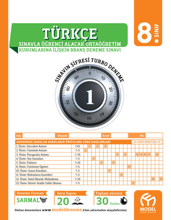 Lgs Turkce Turbo Denemesi Model Yayinlari Turkceci Net