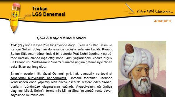 LGS Deneme Sınavı – Orkun MAVİ (2)