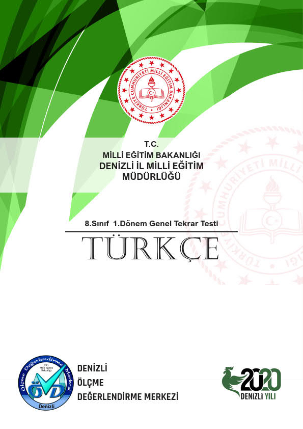 8 Sinif 1 Donem Genel Tekrar Testi Denizli Mem Turkceci Net Turkce Testleri
