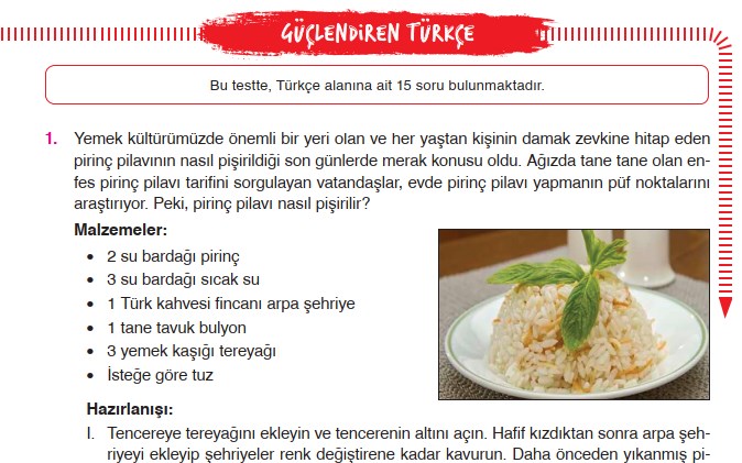 5. Sınıf Güçlendiren Türkçe Deneme Sınavı