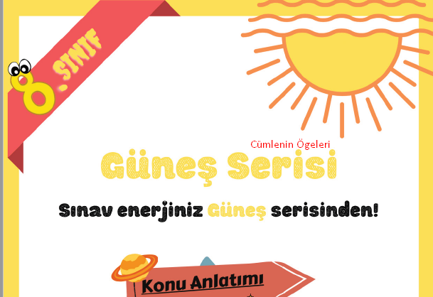 8.Sınıf Cümlenin Ögeleri Fasikülü – Güneş Serisi