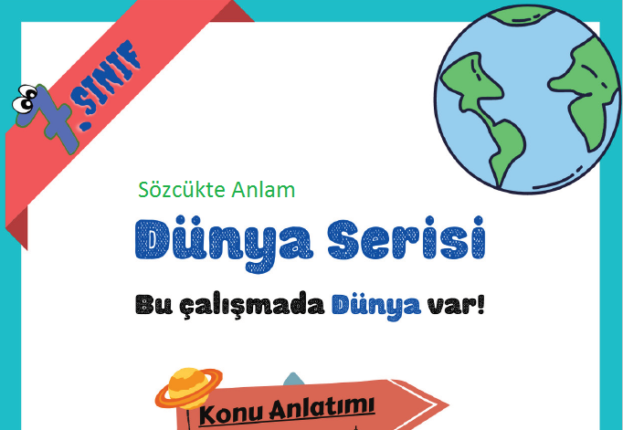 7. Sınıf Sözcükte Anlam Fasikülü – Dünya Serisi