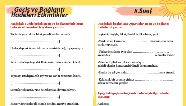 8.Sınıf Cümlede Anlam Fasikülü